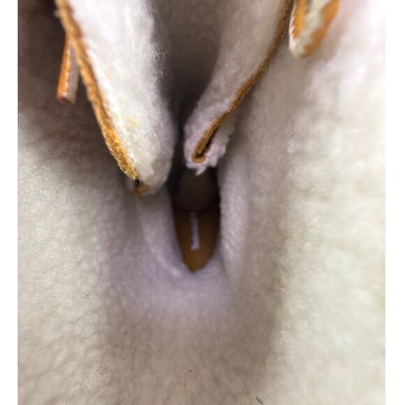 Timberland Roll Top Boots Womens 10 M Wheat Nubuck Warm Lined Teddy Fleece WP - Picture 8 of 11